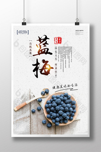 蓝莓宣传海报设计素材图片