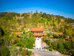 云南红河州弥勒市锦屏山4A景区航拍摄影图