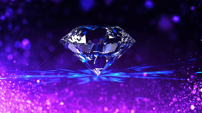 浪漫唯美紫色粒子钻石LED背景视频素材