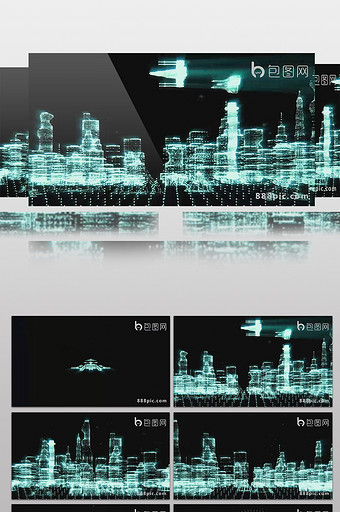 5款史诗光效特效城市动画视频素材图片