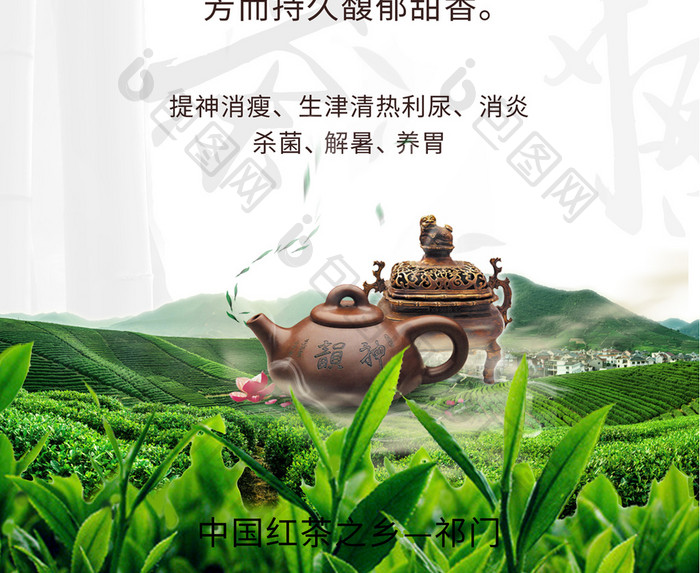 祁门红茶茶艺文化海报