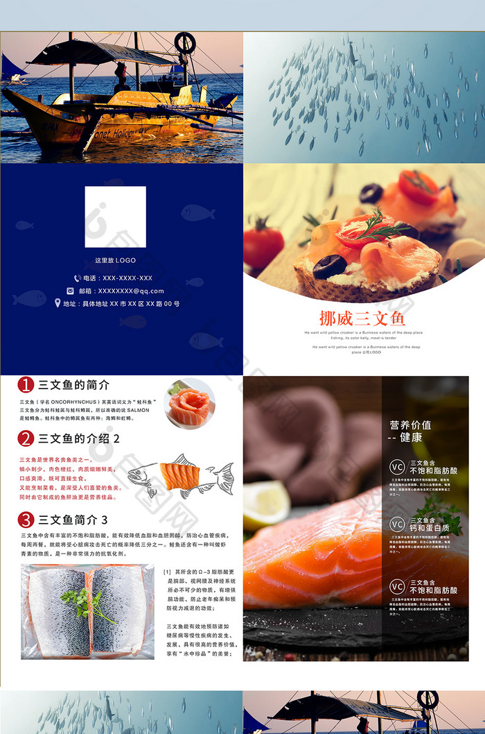 三文鱼产品宣传册/宣传单