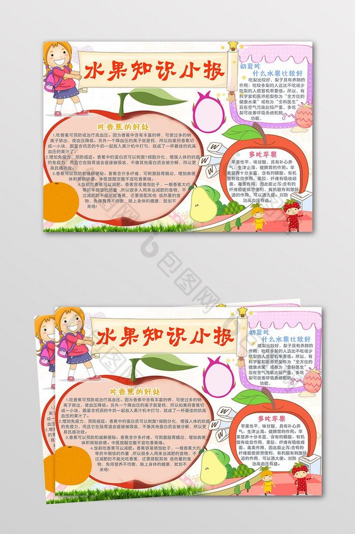 水果知识电子小报