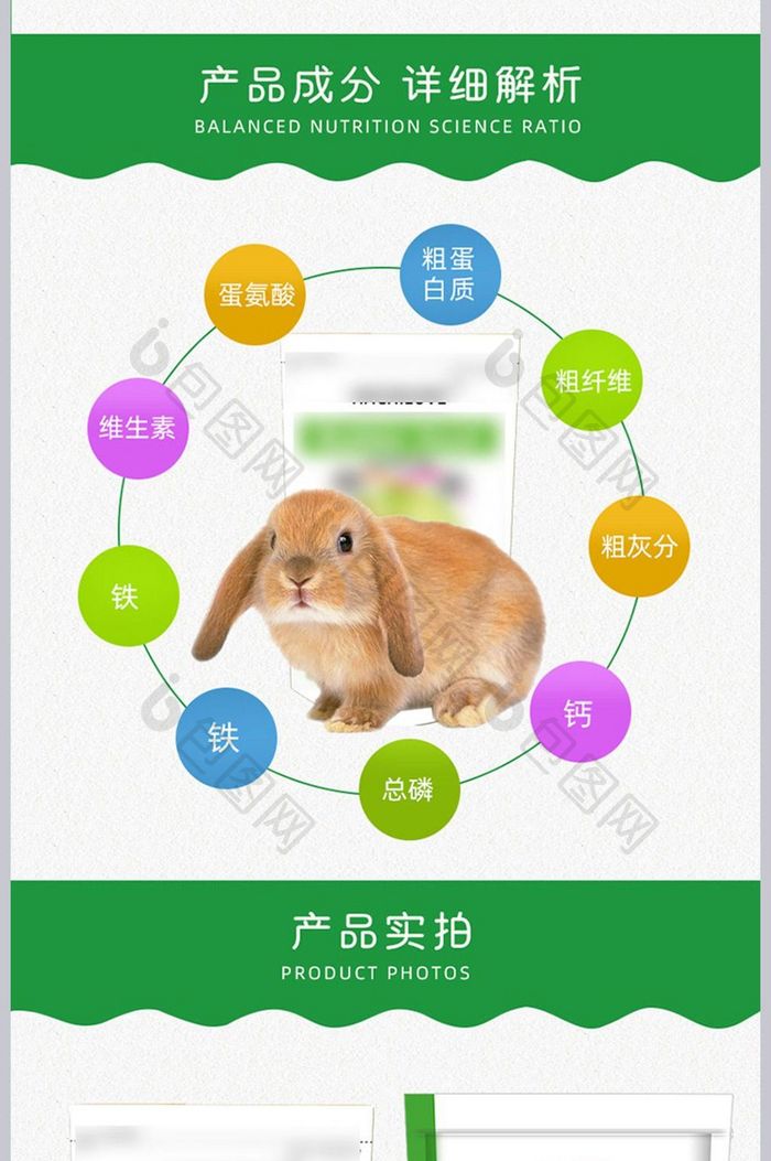 淘宝天猫宠物兔粮用品食品详情页