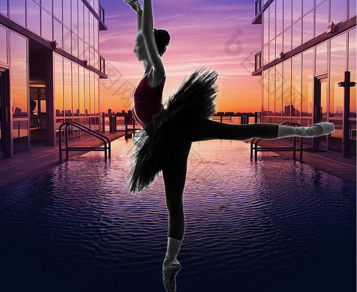 芭蕾舞培训形象招生海报