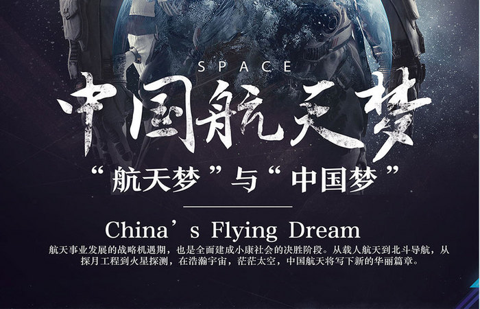创意中国航天梦中国梦展板设计