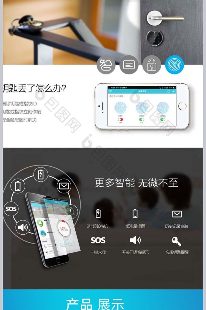 高端电子锁详情PSD