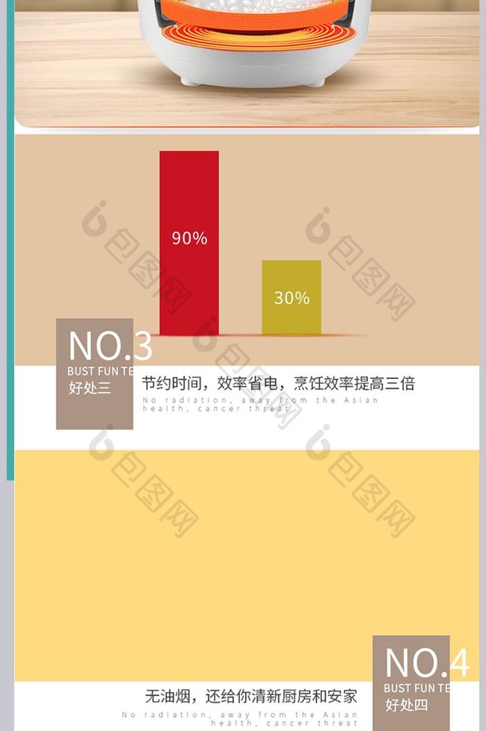 简约风厨房用品早餐机面包机烘焙机详情页