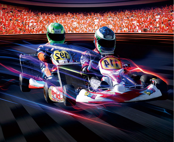 激情卡丁车宣传海报图片模版