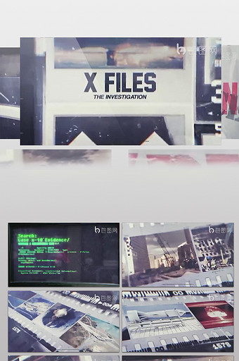 犯罪调查主题的神秘诡异概念展示片AE模板图片