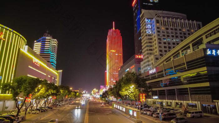 保定中华南大街夜景-包图企业站
