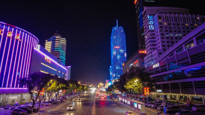 保定中华南大街夜景-包图企业站