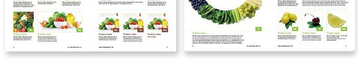 绿色简洁果蔬画册版式设计