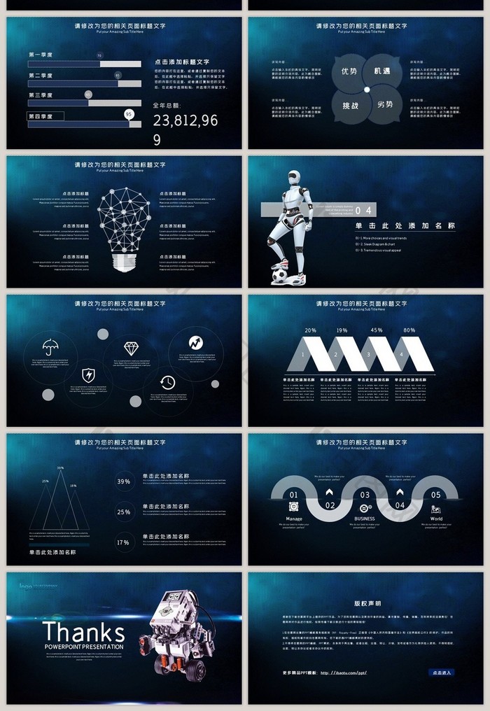 人工智能科技企业宣传品牌发布PPT模板