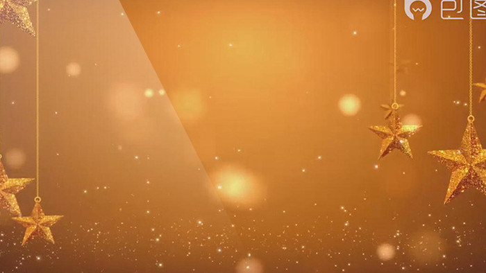金色星星挂饰背景视频素材