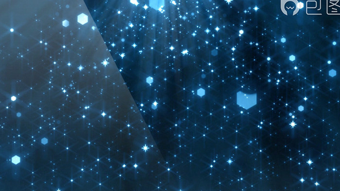 3款蓝色浪漫星光粒子背景循环高清视频素材