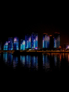 湖南长沙夜景摄影图