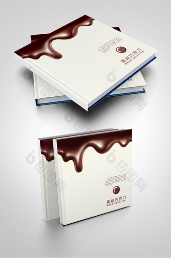 创意简约美食巧克力画册封面设计图片