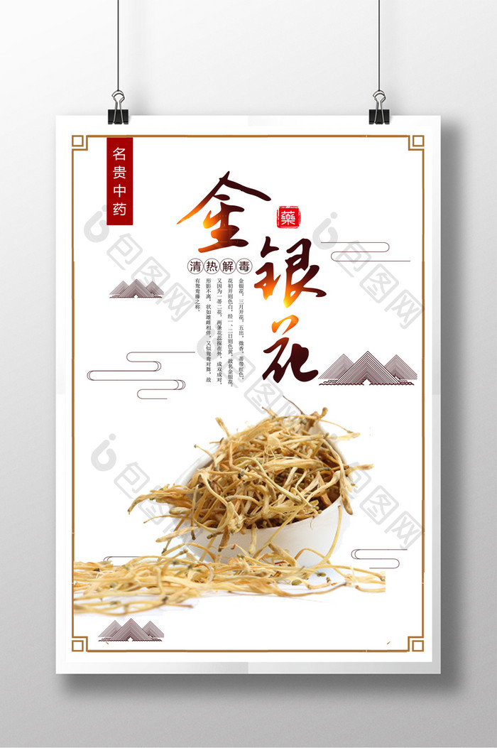 中国风金银花海报