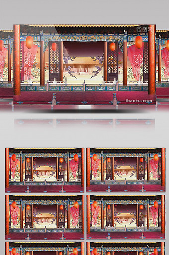 中式戏曲背景led视频图片