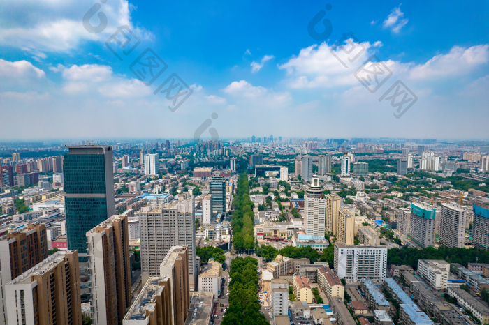 山东淄博城市风光天际线航拍摄影图图片-包图网企业站