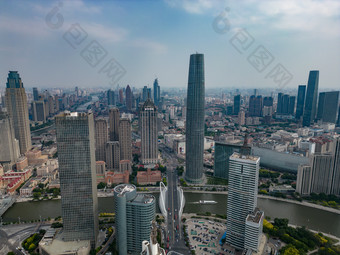 天津城市风光高楼建筑航拍摄影图