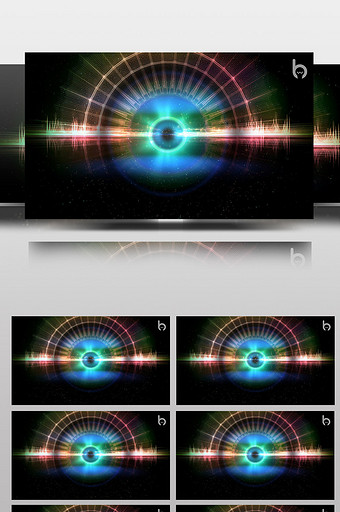 绚丽光束拱形桥LED动态背景视频素材图片