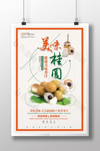 美味桂圆健康美味海报设计图片