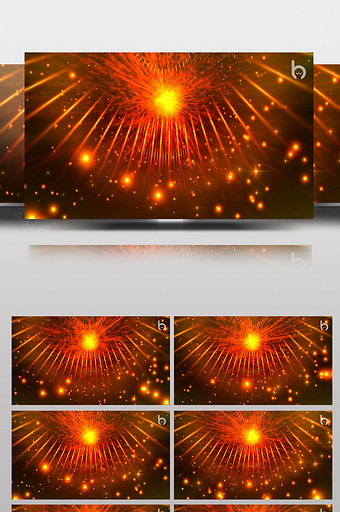 金色粒子光束上升颁奖LED背景视频素材图片