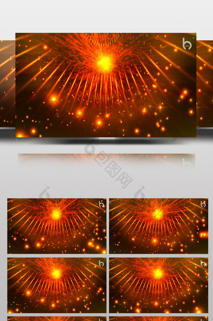 金色粒子光束上升颁奖LED背景视频素材