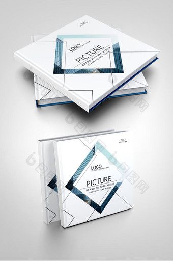 几何简约时尚企业品牌宣传画册封面设计图片