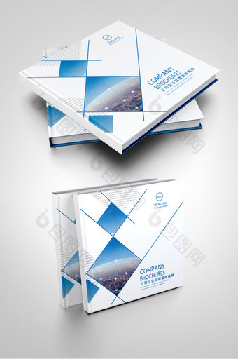 几何简约高端风格企业品牌宣传画册封面设计图片