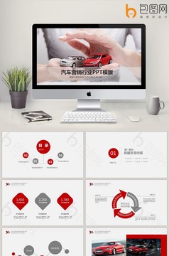 汽修汽车美容汽车销售运营计划书PPT模板