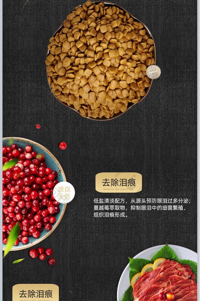 西式宠物食品狗粮猫粮宠物详情页psd