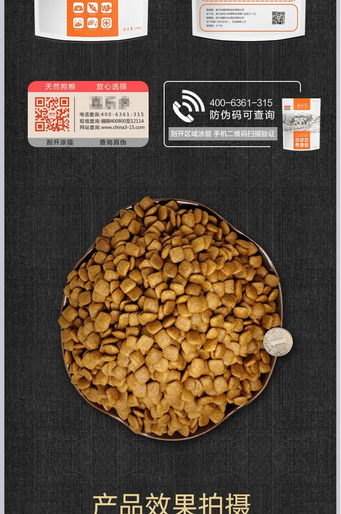 西式宠物食品狗粮猫粮宠物详情页psd