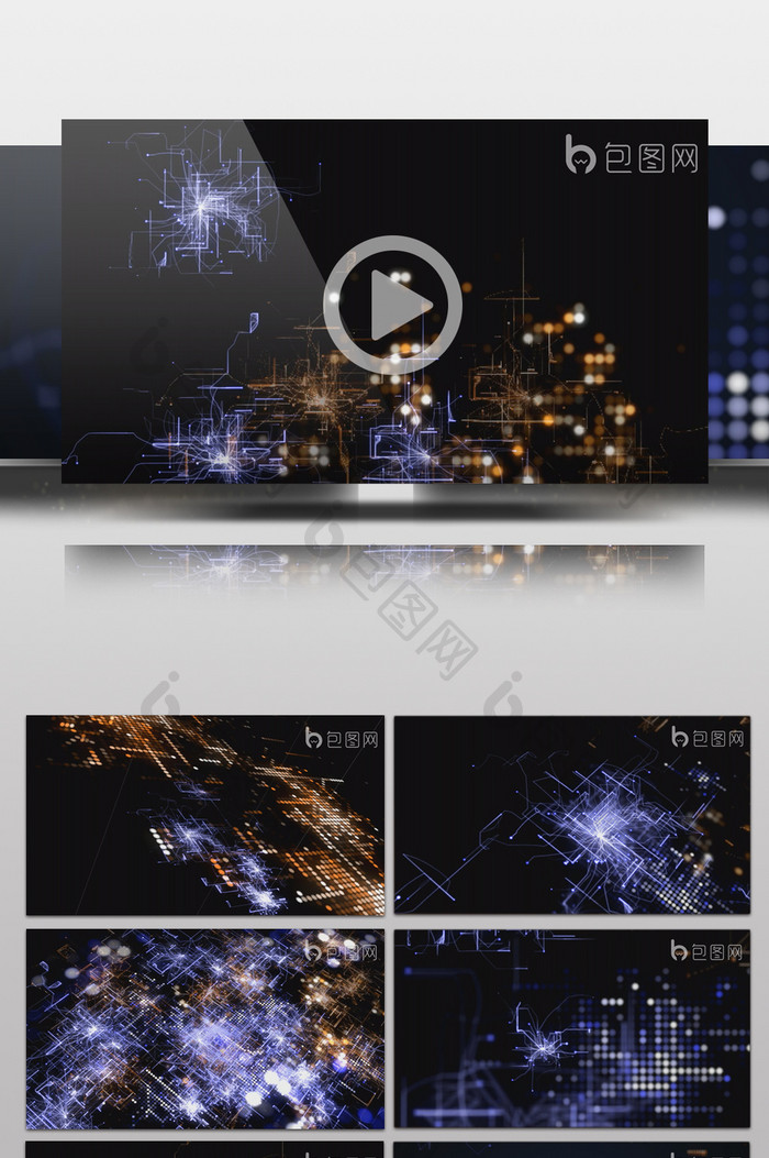 高科技粒子背景特效高清视频素材