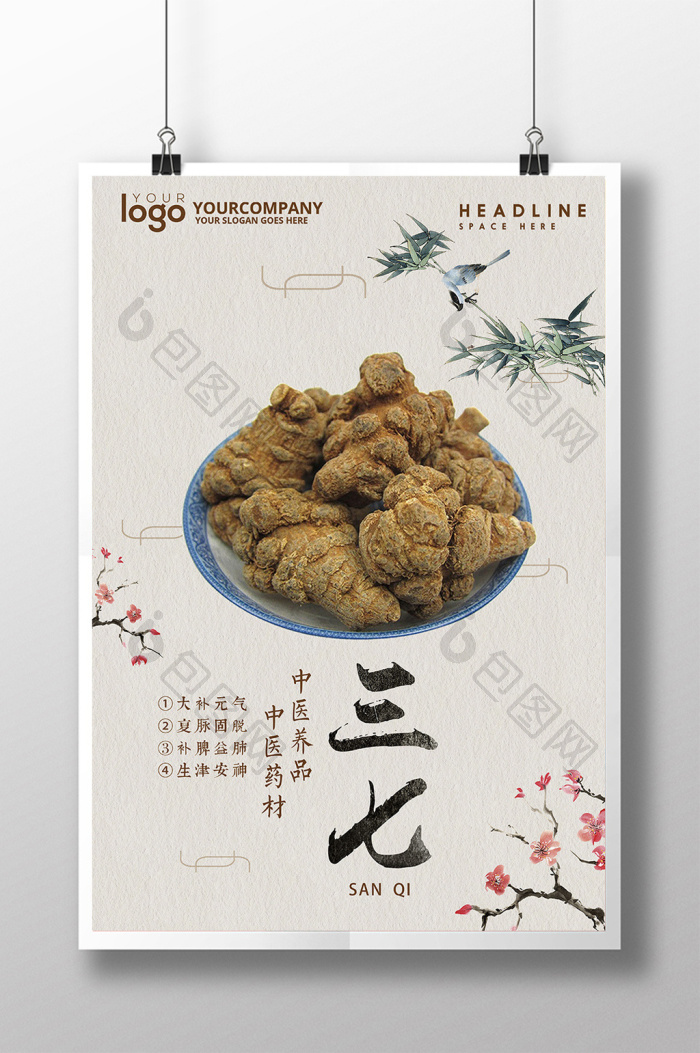 中医珍品三七图片