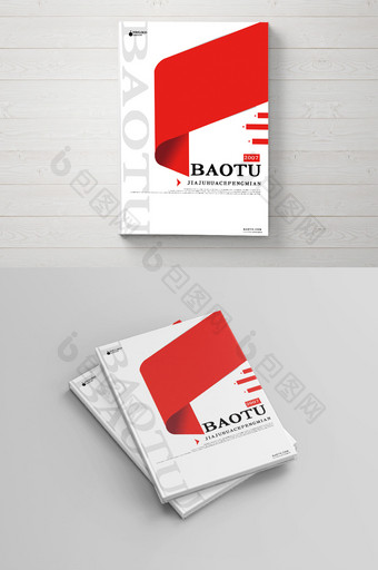 红色大气企业画册封面设计图片