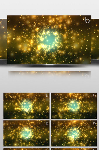 大气金色星光点缀颁奖LED背景视频素材图片