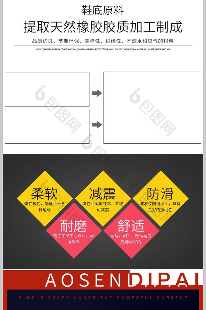 淘宝简约休闲男士鞋详情页