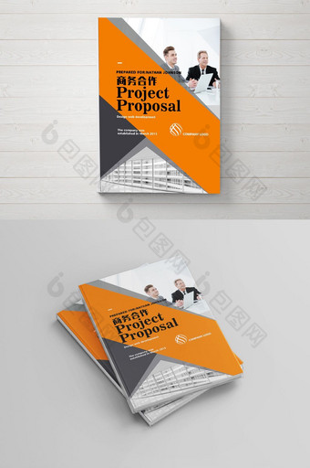 极简商务风格企业画册设计图片