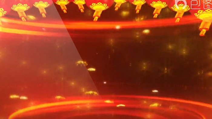 高清喜庆红灯笼新年晚会舞台背景视频