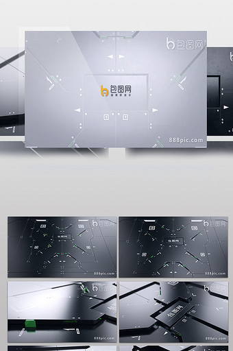 高科技标志演绎动画图片