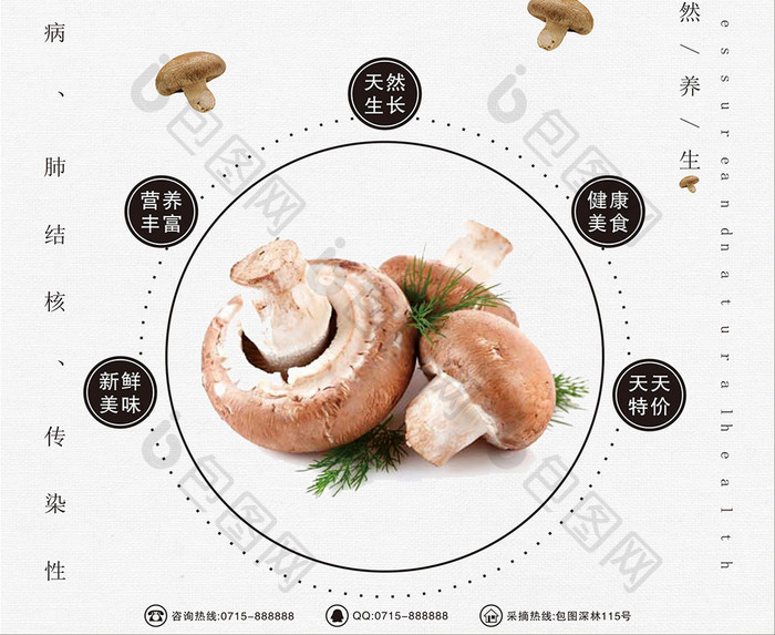 餐饮美食香菇海报