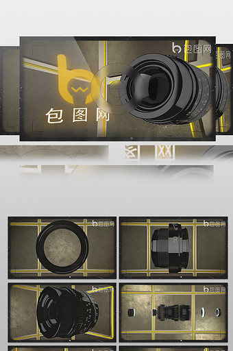3D效果的相机镜头组合开场AE模板图片