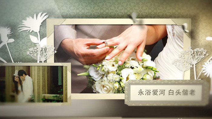 五月之恋婚礼相册AE模板