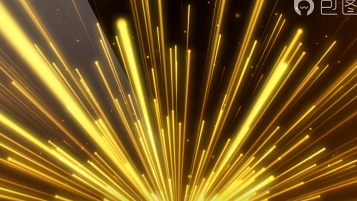 金色粒子光线光束放射循环背景高清视频素材