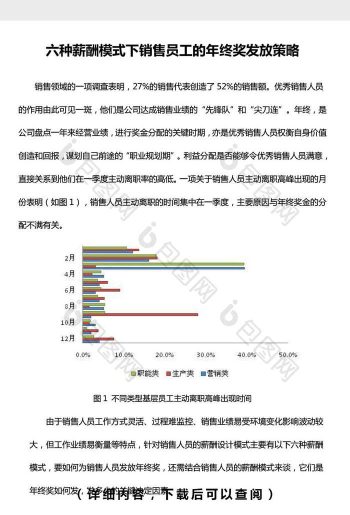 六种薪酬模式下年终奖发放策略word文档