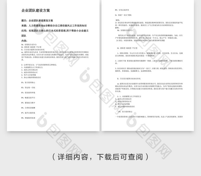 人事管理企业团队建设方案word文档