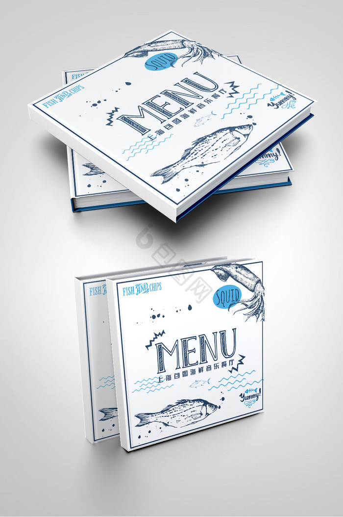 海鲜菜谱画册封面图片